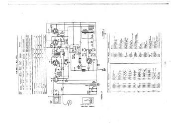 Crosley 100 ;Chassis schematic circuit diagram